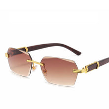 Load image into Gallery viewer, Rectangle Sunglasses Women Men Rimless Vintage Eyeglasses  Brand Designer Sun Glasses Framless Shades Retro Eyewear UV400