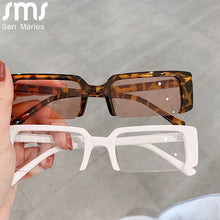 Load image into Gallery viewer, Rectangle Sunglasses Women Small Square Sun Glasses Female Half Frame Vintage Rectangular Shales  Gafas De Sol