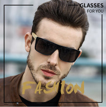 Carica l'immagine nel visualizzatore di Gallery, Rectangle Vintage Bamboo Sunglasses Men Women Gradent lens Driving Sun Glasses Retro Wood Mirror Shades Male Oculos De Sol UV400
