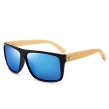 Carica l'immagine nel visualizzatore di Gallery, Rectangle Vintage Bamboo Sunglasses Men Women Gradent lens Driving Sun Glasses Retro Wood Mirror Shades Male Oculos De Sol UV400