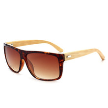 Carica l'immagine nel visualizzatore di Gallery, Rectangle Vintage Bamboo Sunglasses Men Women Gradent lens Driving Sun Glasses Retro Wood Mirror Shades Male Oculos De Sol UV400