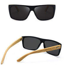 Carica l'immagine nel visualizzatore di Gallery, Rectangle Vintage Bamboo Sunglasses Men Women Gradent lens Driving Sun Glasses Retro Wood Mirror Shades Male Oculos De Sol UV400