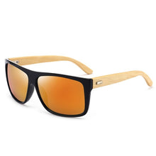 Carica l'immagine nel visualizzatore di Gallery, Rectangle Vintage Bamboo Sunglasses Men Women Gradent lens Driving Sun Glasses Retro Wood Mirror Shades Male Oculos De Sol UV400