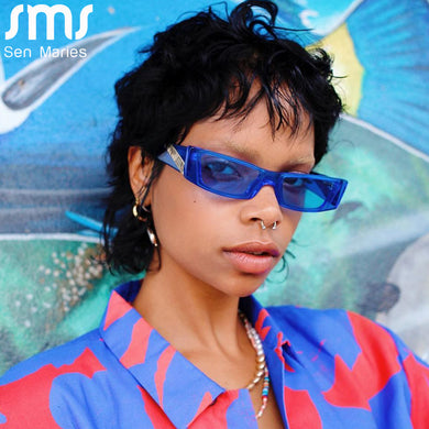 Rectangle Vintage Sunglasses Women Personality Retro Punk Sunglasses Ladies Eyeglasses Steampunk Small Frames Eyewear