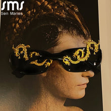 Load image into Gallery viewer, Rectangle Vintage Sunglasses Women Punk Retro Small Sun Glasses Brand Designer Steampunk Eyeglasses Animal Totem Eyewear