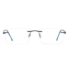 Carica l&#39;immagine nel visualizzatore di Gallery, Rectangular Men Rimless Eyeglasses Metal Prescription Glasses Frame For Optical Lenses Myopia Presbyopia Progressive