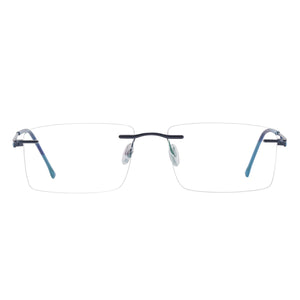 Rectangular Men Rimless Eyeglasses Metal Prescription Glasses Frame For Optical Lenses Myopia Presbyopia Progressive