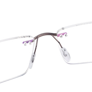 Rectangular Men Rimless Eyeglasses Metal Prescription Glasses Frame For Optical Lenses Myopia Presbyopia Progressive