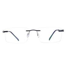 Load image into Gallery viewer, Rectangular Men and Women Rimless Eyeglasses Memory Metal Prescription For Optical Lenses Myopia Presbyopia Progressive