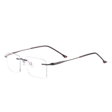 Load image into Gallery viewer, Rectangular Metal Men and Women Rimless Spectacles Frame For Optical Lenses Myopia Presbyopia Progressive