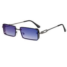 Load image into Gallery viewer, Rectangular Retro Sunglasses Men Gray Gun Metal Sun Glasses for Women Special Design Leg Eyewear Style UV400 Gifts