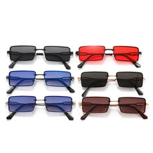 Load image into Gallery viewer, Rectangular Retro Sunglasses Men Gray Gun Metal Sun Glasses for Women Special Design Leg Eyewear Style UV400 Gifts