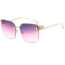 Carica l&#39;immagine nel visualizzatore di Gallery, Rectangular Sunglasses Rimless Men Metal Square Sun Glasses for Women Gradient Lens Frameless Uv400