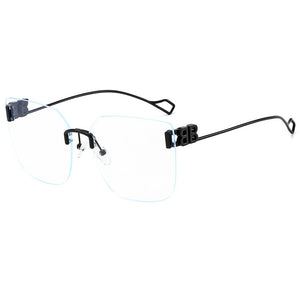 Rectangular Sunglasses Rimless Men Metal Square Sun Glasses for Women Gradient Lens Frameless Uv400