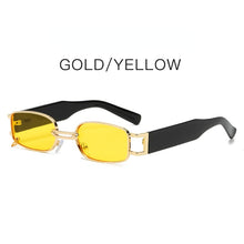 Load image into Gallery viewer, Rectangular Sunglasses Women&#39;s Hip Hop Steampunk Sunglasses Small Frame Ring Buckle Punk Metal Hoop Square Glasses UV400