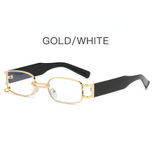 Load image into Gallery viewer, Rectangular Sunglasses Women&#39;s Hip Hop Steampunk Sunglasses Small Frame Ring Buckle Punk Metal Hoop Square Glasses UV400