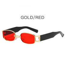 Load image into Gallery viewer, Rectangular Sunglasses Women&#39;s Hip Hop Steampunk Sunglasses Small Frame Ring Buckle Punk Metal Hoop Square Glasses UV400