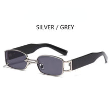 Load image into Gallery viewer, Rectangular Sunglasses Women&#39;s Hip Hop Steampunk Sunglasses Small Frame Ring Buckle Punk Metal Hoop Square Glasses UV400