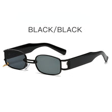Load image into Gallery viewer, Rectangular Sunglasses Women&#39;s Hip Hop Steampunk Sunglasses Small Frame Ring Buckle Punk Metal Hoop Square Glasses UV400