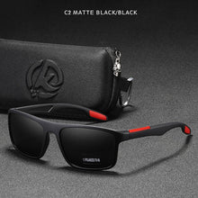 Load image into Gallery viewer, Rectangular TR90 Frame Polarized TAC 1.1mm Lens Ultra Light Sunglasses Men Women Sports Driving Eyewear Gafas de sol para hombre