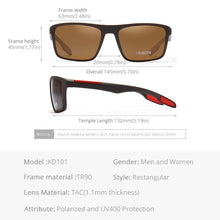 Load image into Gallery viewer, Rectangular TR90 Frame Polarized TAC 1.1mm Lens Ultra Light Sunglasses Men Women Sports Driving Eyewear Gafas de sol para hombre