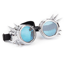 Load image into Gallery viewer, Red Blue Lenses Steampunk Goggles With Desgin Rave Festival Party EDM Glasses Cosplay  Vintage Eyewear Men Women glasses