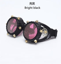Load image into Gallery viewer, Red Blue Lenses Steampunk Goggles With Desgin Rave Festival Party EDM Glasses Cosplay  Vintage Eyewear Men Women glasses