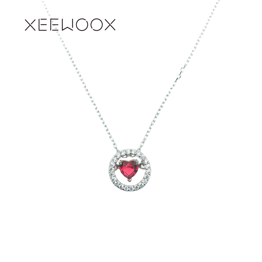Collane con ciondolo a forma di cuore rosso Be Moved Argento sterling 925 Regalo creativo per gioielli raffinati Designer della settimana della moda 