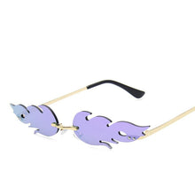 Load image into Gallery viewer, Red Lenses Fire Sunglasses Trends 2023 Women's Sun Glasses Fire Flame Unusual Brands  Imitation Vintage Style
