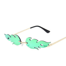 Load image into Gallery viewer, Red Lenses Fire Sunglasses Trends 2023 Women's Sun Glasses Fire Flame Unusual Brands  Imitation Vintage Style
