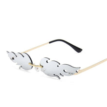 Load image into Gallery viewer, Red Lenses Fire Sunglasses Trends 2023 Women's Sun Glasses Fire Flame Unusual Brands  Imitation Vintage Style