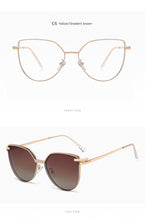 Load image into Gallery viewer, Red Mirror Magnet Clip On Polarized Sunglasses Women Cat Eye Anti Blue Custom Prescription Glasses Double Lens Sunglasse