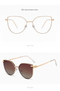 Red Mirror Magnet Clip On Polarized Sunglasses Women Cat Eye Anti Blue Custom Prescription Glasses Double Lens Sunglasse
