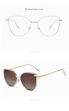 Load image into Gallery viewer, Red Mirror Magnet Clip On Polarized Sunglasses Women Cat Eye Anti Blue Custom Prescription Glasses Double Lens Sunglasse