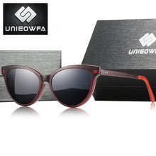 Load image into Gallery viewer, Red Retro Cat Eye Optical Glasses Frame Women Myopia Prescription Eyeglasses Frame Polarized Magnet Clip On Sunglasses Female