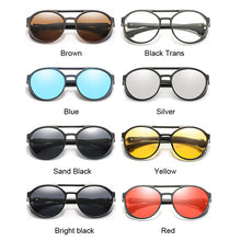 Load image into Gallery viewer, Red Steampunk Sunglasses Women Retro Goggles Round Flip Up Sun Glasses Female Steam Punk Vintage Eyewear Oculos De Sol