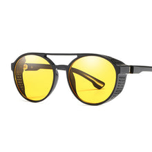 Load image into Gallery viewer, Red Steampunk Sunglasses Women Retro Goggles Round Flip Up Sun Glasses Female Steam Punk Vintage Eyewear Oculos De Sol