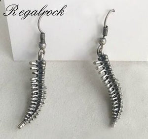 Anatomical Human Spinal Column Oddities Skull Medical Student Gift Skeleton Anatomy Jewelry Vertebrae Stud Earrings