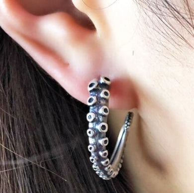 Gothic Punk Tails Boho Octopus Tentacles Stud Earrings