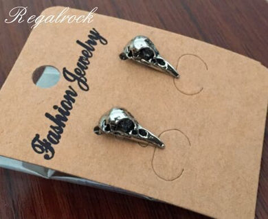 Hot Unique Cute Raven Bird Skull Stud Earring