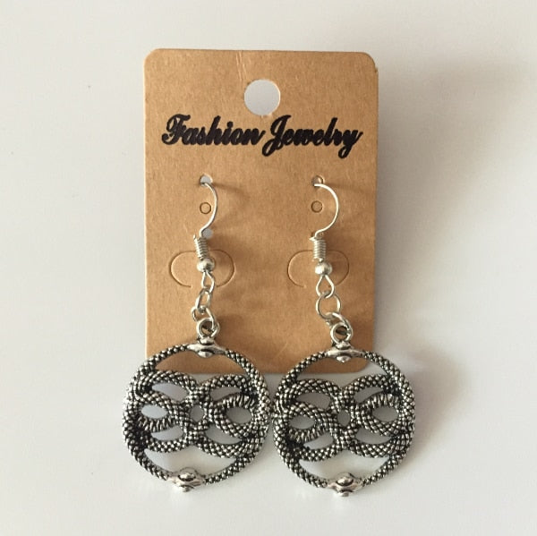 Neverending story Bastian Bux Orin The Aurin Atreyu Infinite Snake Statement Brincos Drop Earring