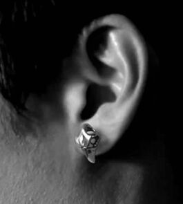 Punk Gothic Animal Jewelry Raven Bird Skull Stud Earring
