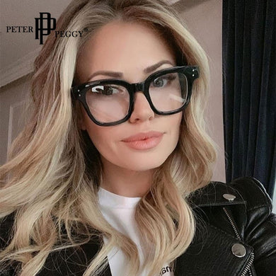 Retor Anti Blue Light Computer Glasses 2023 Vintage Round Cat Eye Rivet Big Frame Optical Blue Light Blocking Ultralight Eyewear