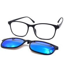 Load image into Gallery viewer, Retro 2 in 1 Polarized Magent  Clip on Sunglasses Myopia Prescription Eyeglasses For Men Women