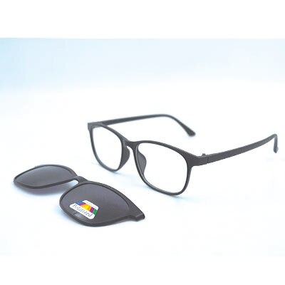 Retro 2 in 1 Polarized Magent  Clip on Sunglasses Myopia Prescription Eyeglasses For Men Women