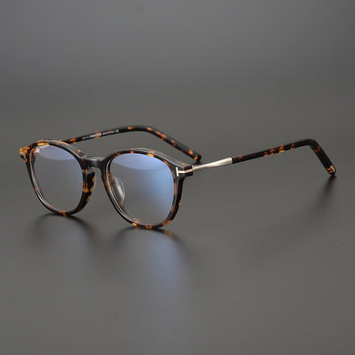 Retro Acetate Eyeglasses Frame Women Full Rim Optical Eyewear Blue Light Blocking Goggle Prescription Myopia Glasses for Men