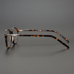 Retro Acetate Eyeglasses Frame Women Full Rim Optical Eyewear Blue Light Blocking Goggle Prescription Myopia Glasses for Men