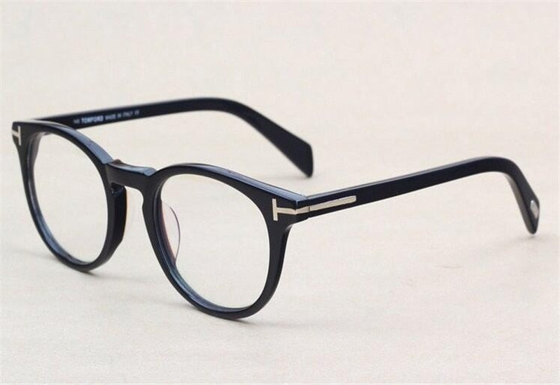 Retro Acetate Round Glasses Frame Women Full Rim Optical Eyewear Blue Light Blocking Goggle Myopia Eyeglasses Men Spectacle
