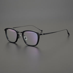 Retro Acetate Titanium Glasses Frame Men Square Myopia Prescription Optical Eyeglasses Frame Women Vintage  Brand Eyewear