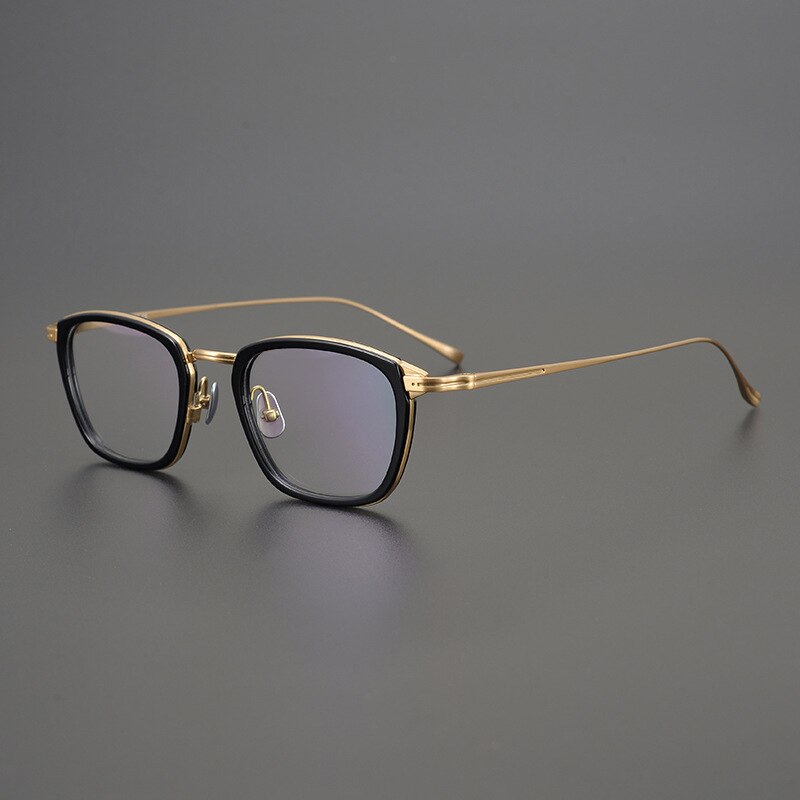 Retro Acetate Titanium Glasses Frame Men Square Myopia Prescription Optical Eyeglasses Frame Women Vintage  Brand Eyewear
